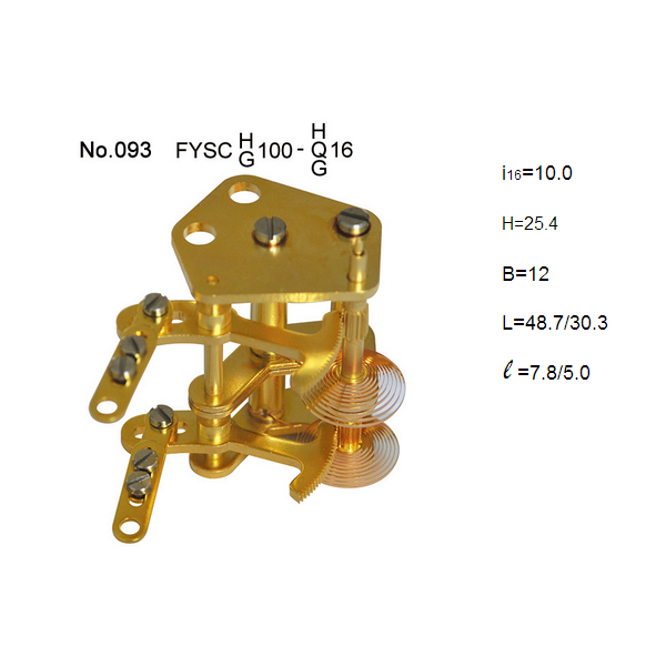 Double movement for 100 mm pressure gauge