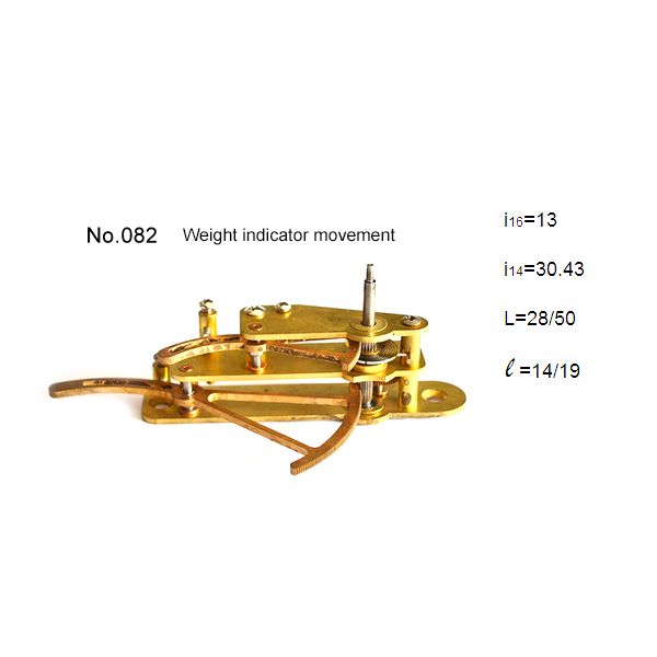 Weight indicator movement for pressure gauge